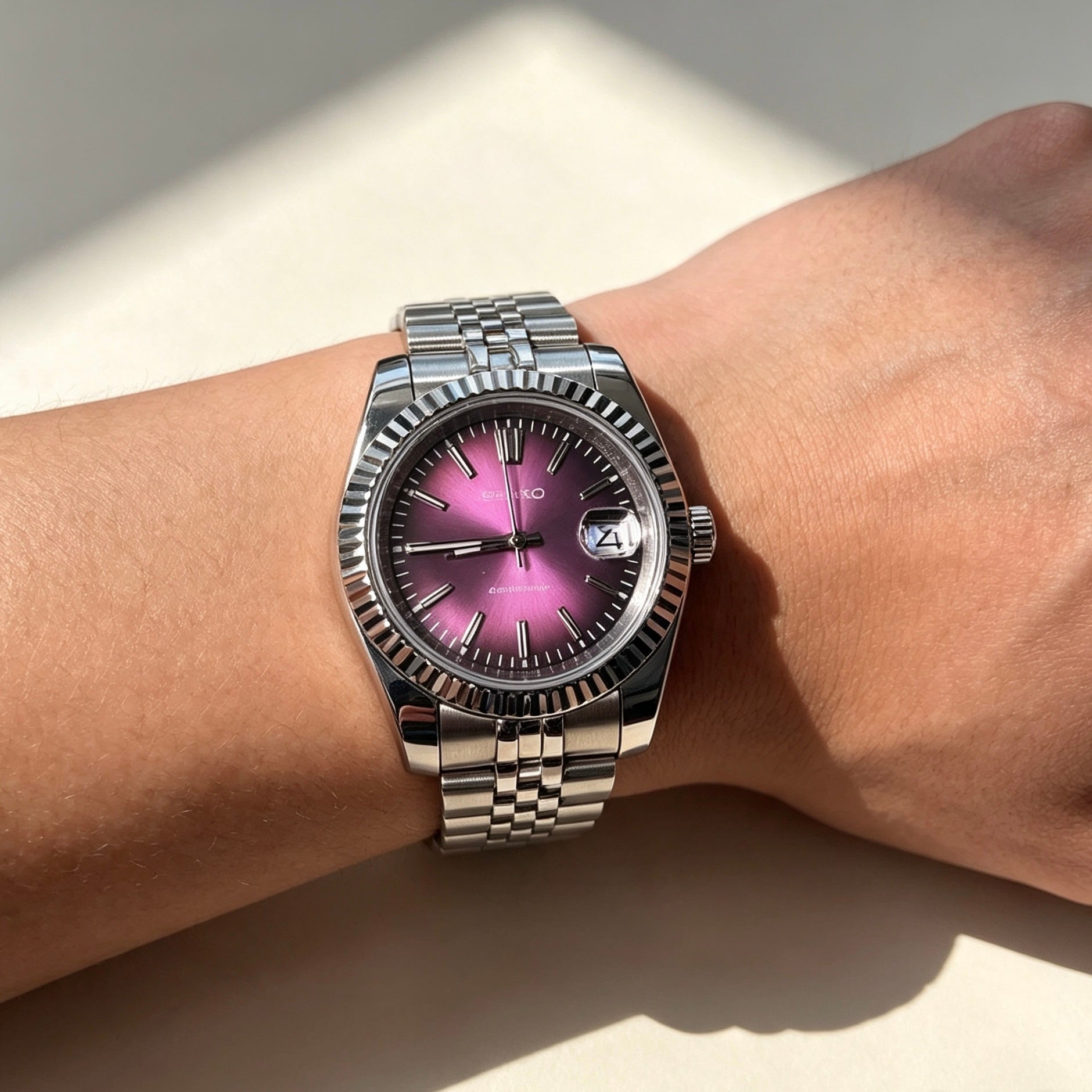 Purple Dial Luxury Automatic Watch
