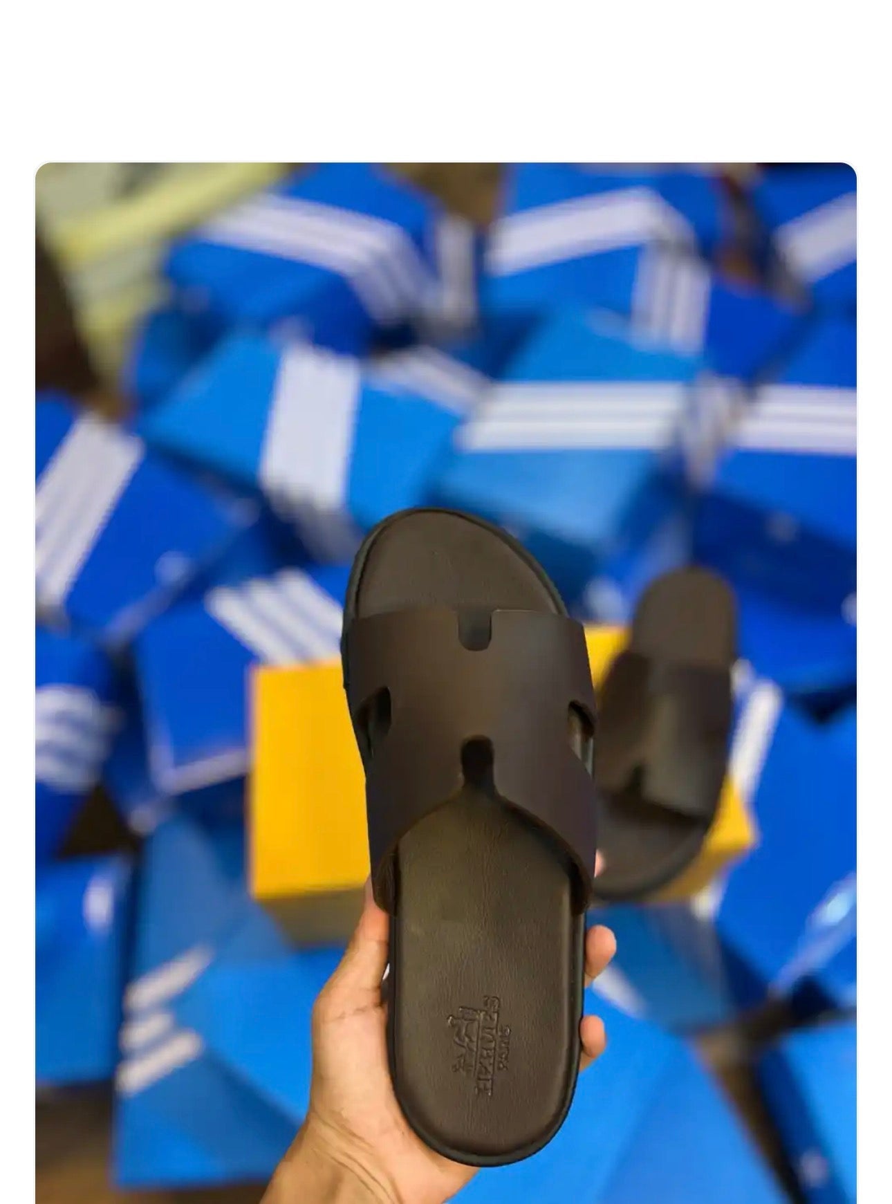 Hermes Lzmir Calfskin Sandal (Brown ) - Raahi Pk